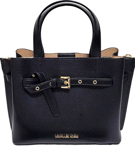 michael kors emilia small leather satchel black crossbody|Emilia Small Logo Satchel .